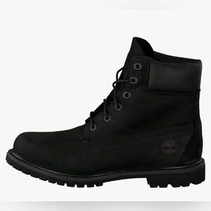 Timberland Women's 6" Premium Boot, Black Suede size 8.5
